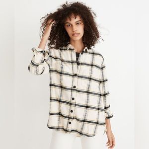 Madewell Oversized Ex-Boyfriend Shirt in Caney Plaid